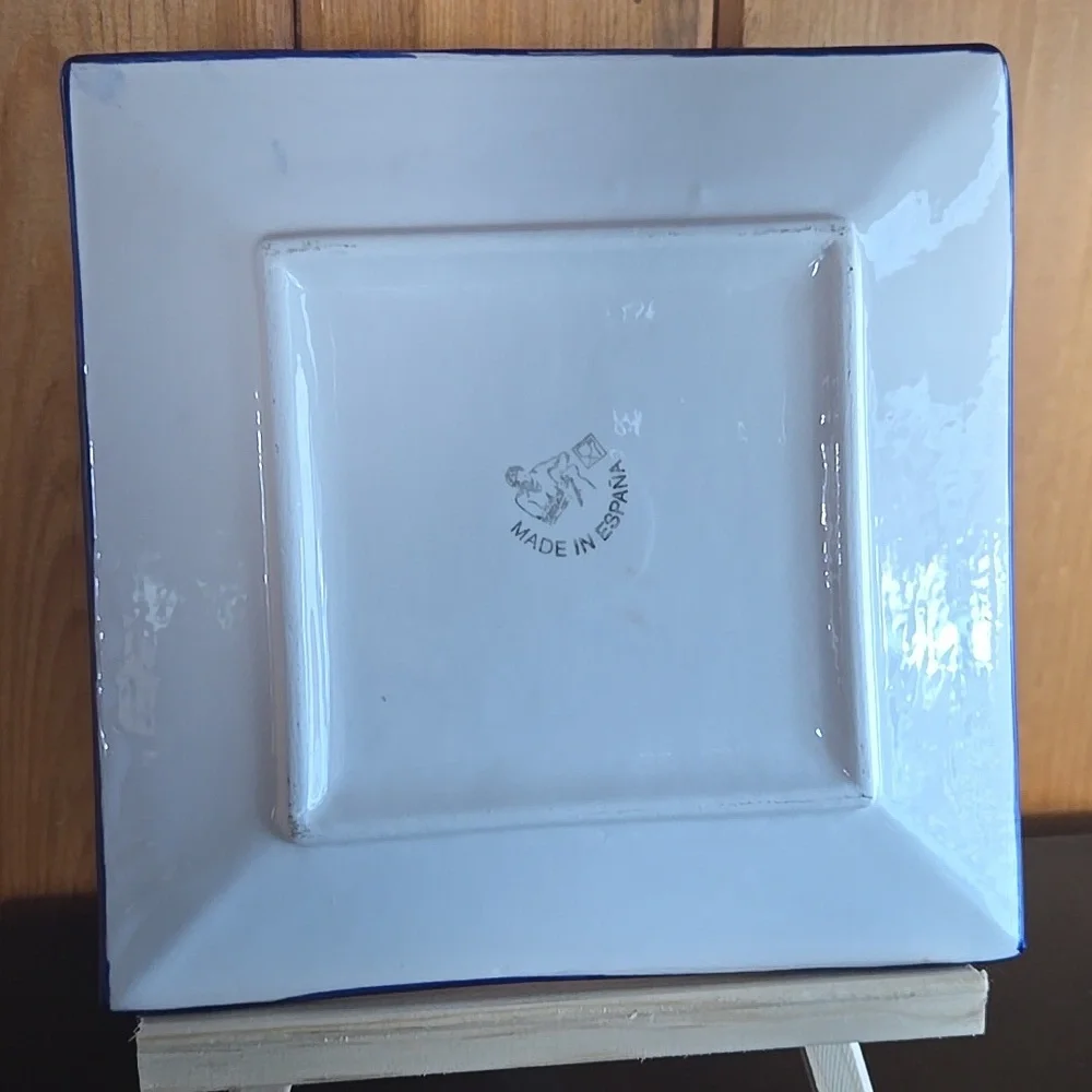 Spanish Made Ceramic Plate Berries & Leaves